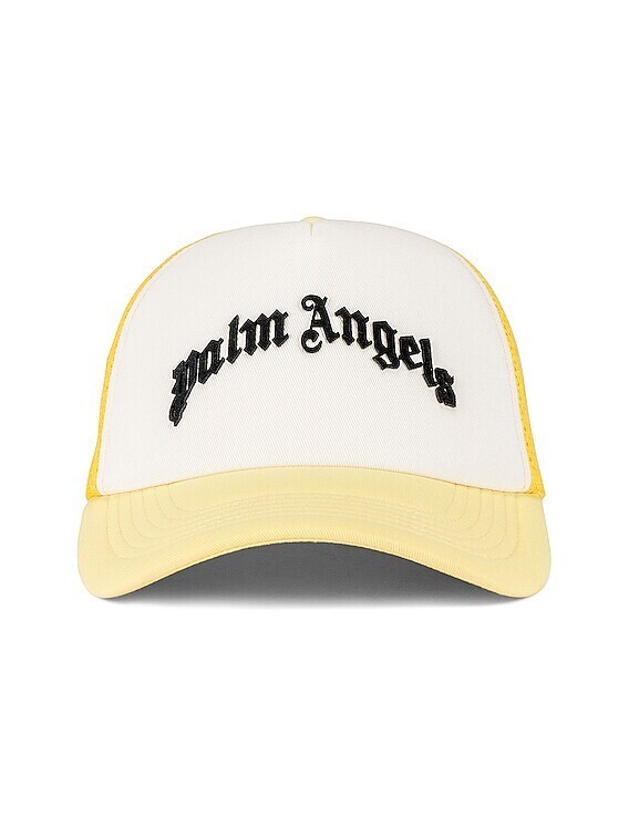 PALM ANGELS CURVED LOGO TRUCKER YELLOW/BLK