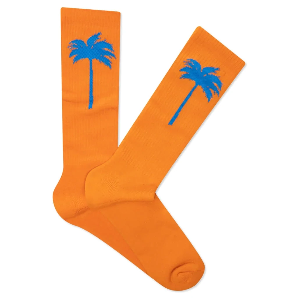 PALM ANGELS PXP SOCKS ORANGE LIGHT
