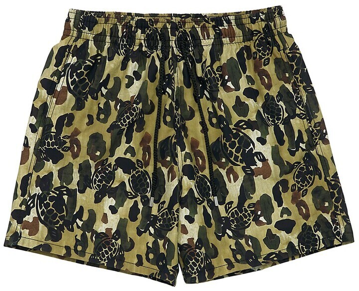 PALM ANGELS CAMO SWIMWEAR GREEN/BLACK