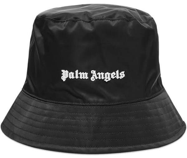 PALM ANGELS CLASSIC LOGO BUCKET HAT BLACK/WHITE O/S