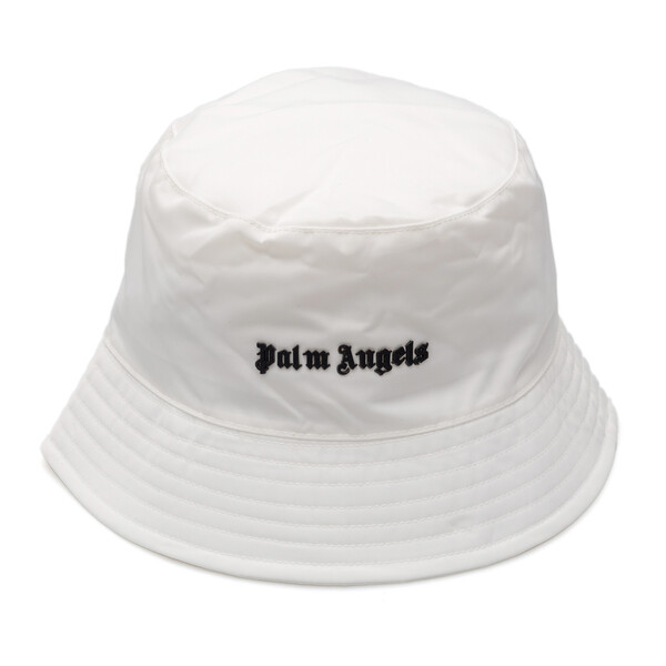 PALM ANGELS WHITE BUCKET HAT O/S