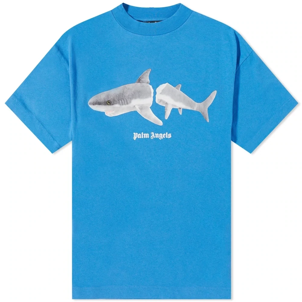 PALM ANGELS BLUE SHARK TEE