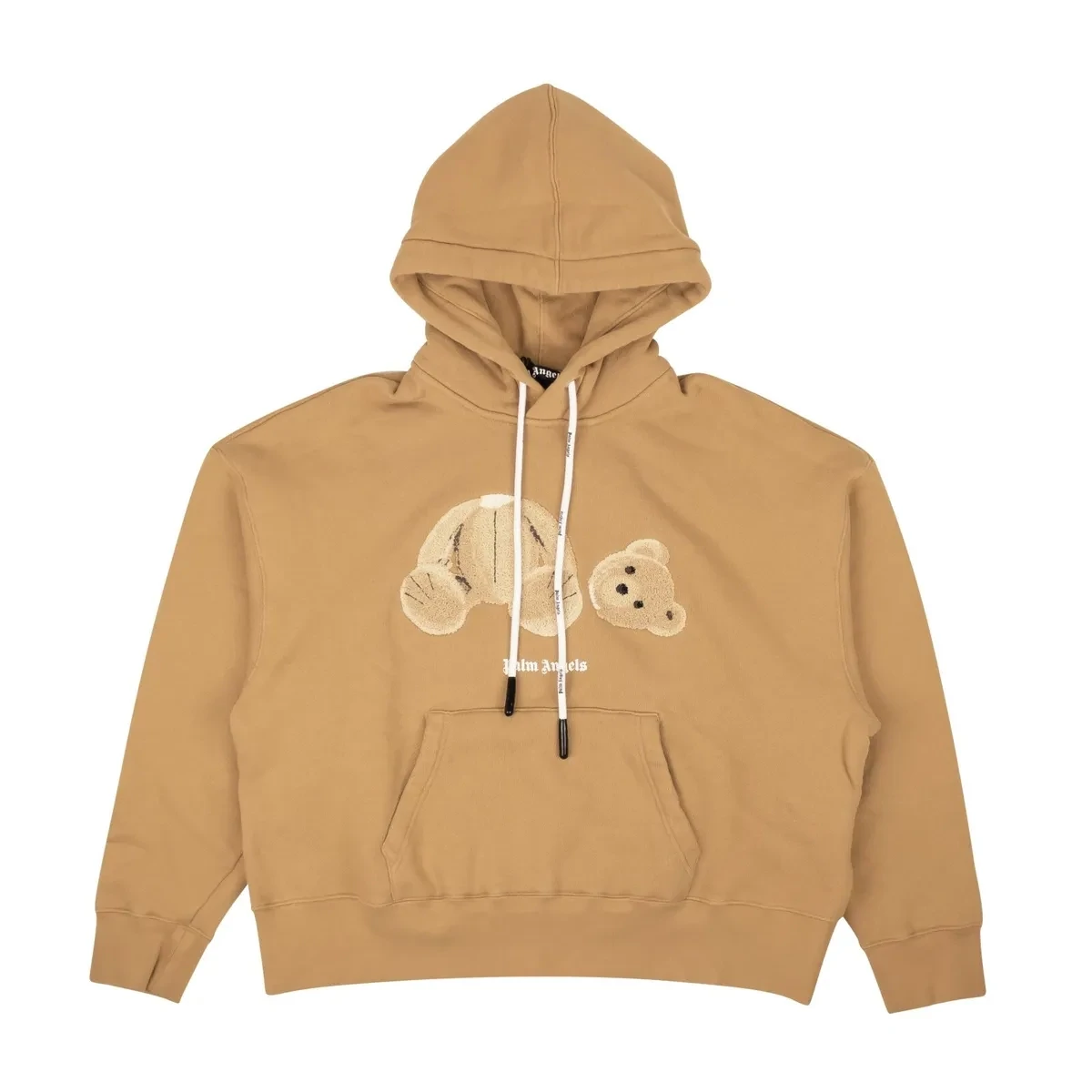 PALM ANGELS CLASSIC BEAR HOODIE BEIGE/BROWN
