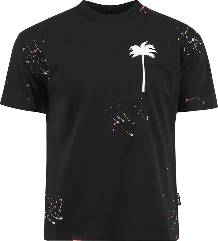 PALM ANGELS PXP PAINTED CLASSIC TEE BLACK/WHITE