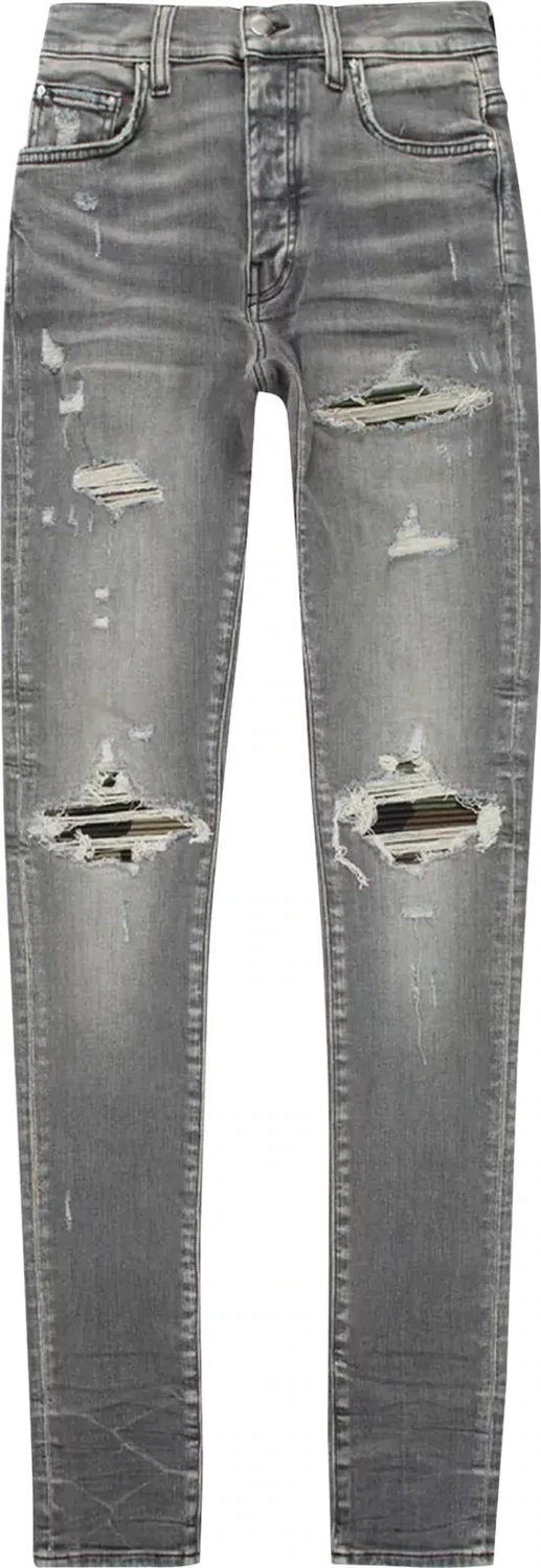 AMIRI GREY MX1 CAMO JEANS