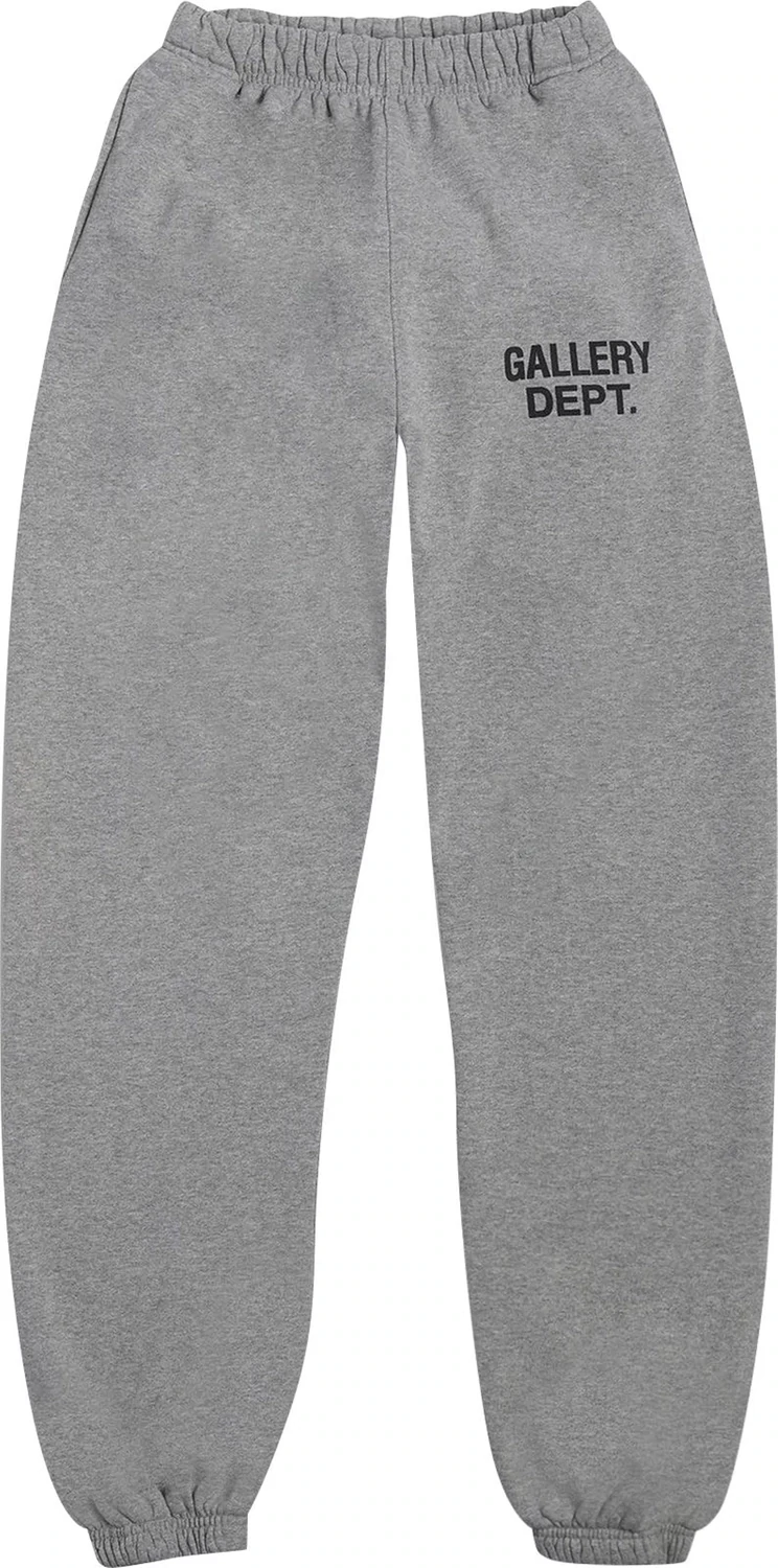 GALLERY DEPT. LOGO PRINT GREY SWEATPANTS