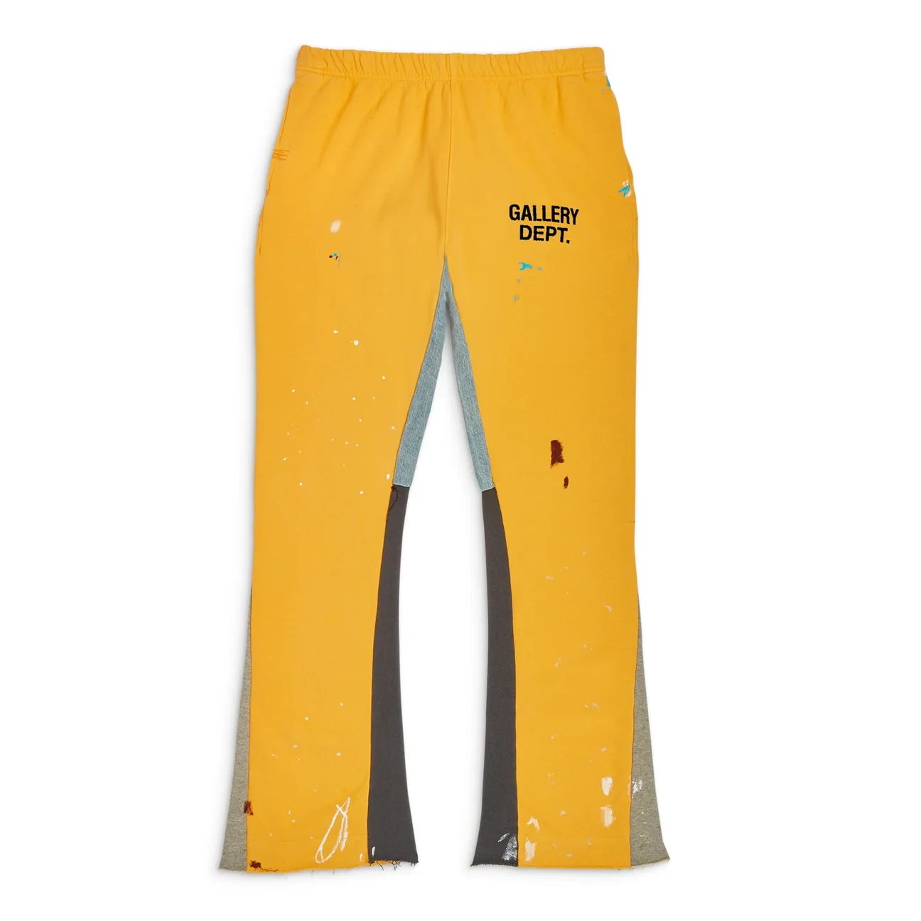 GALLERY DEPT LOGO FLARE SWEATPANTS GOLD