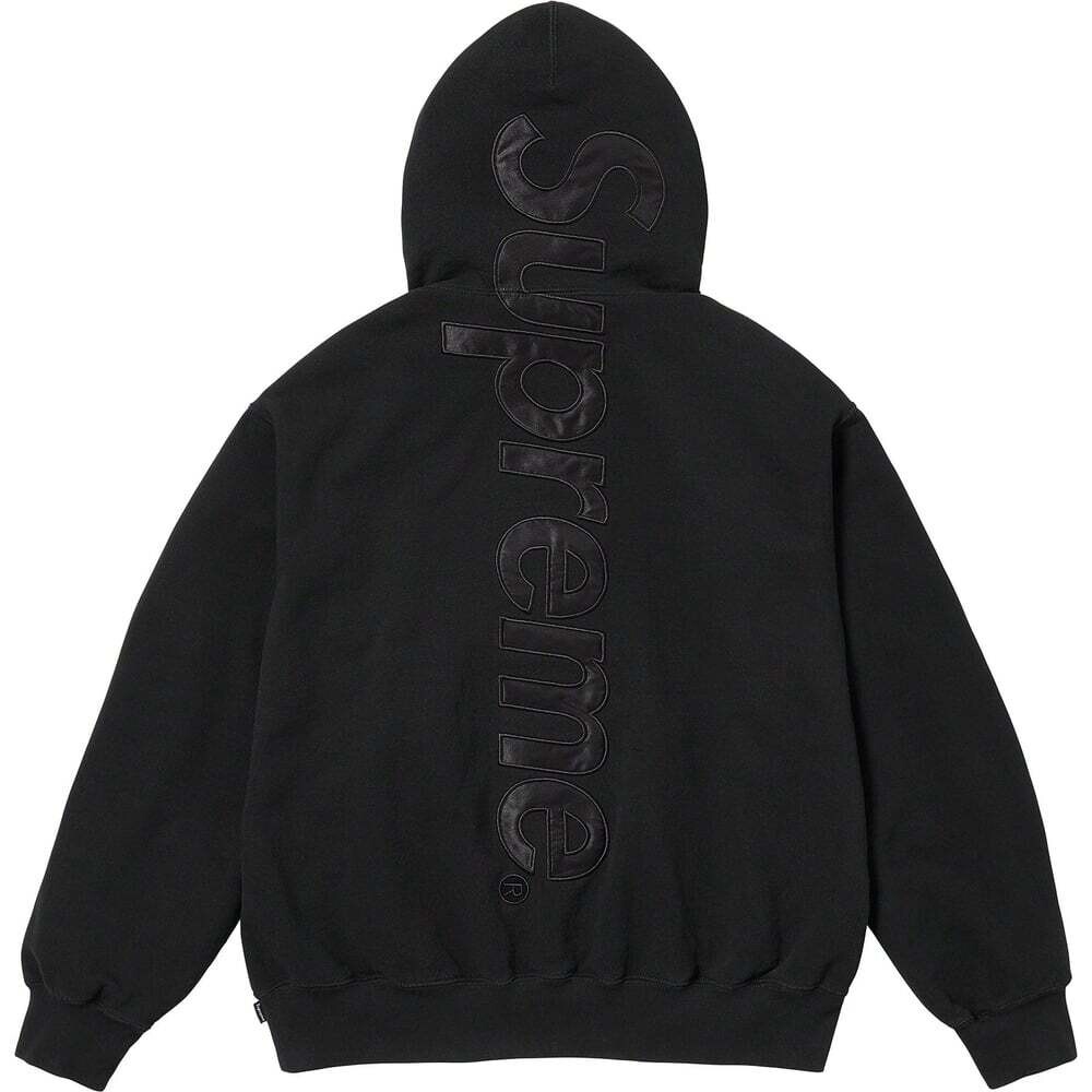 SUPREME BLACK SATIN HOODIE