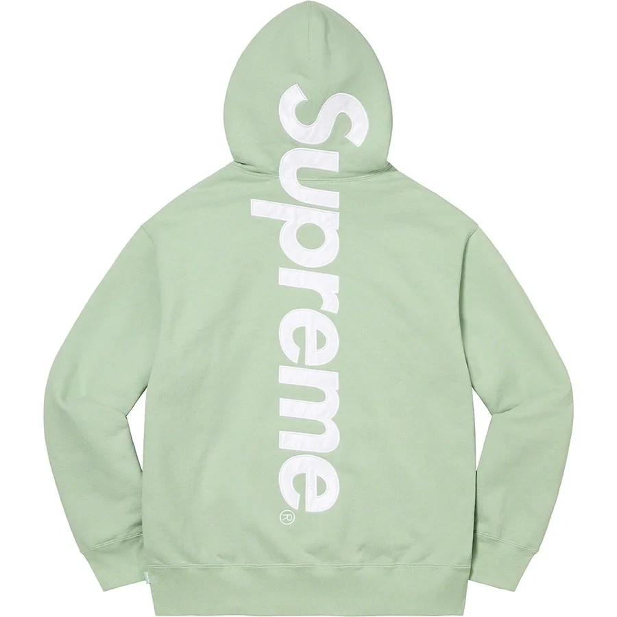 SUPREME SATIN APPLIQUE HOODIE MINT