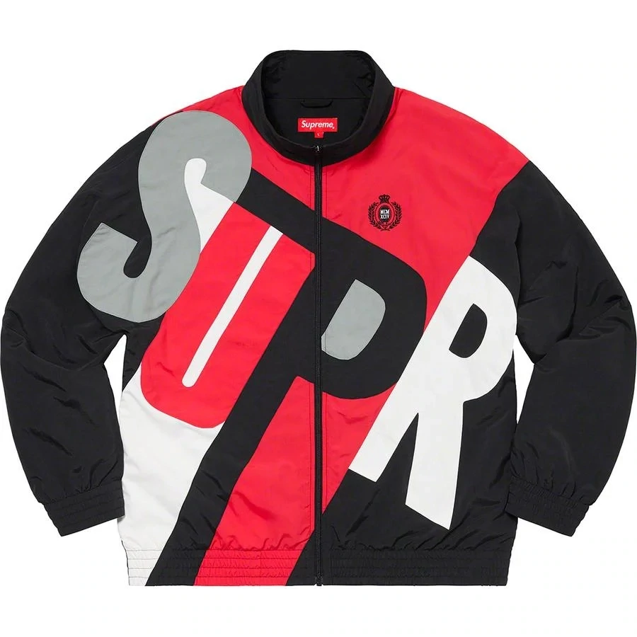 SUPREME BIG LETTER TRACK JACKET BLACK