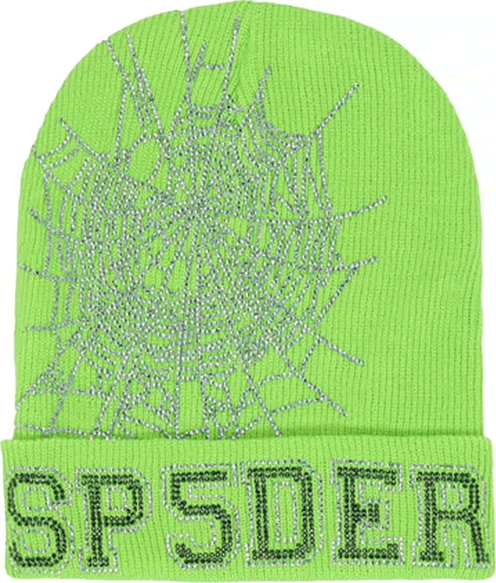 SP5DER WEB BEANIE LIME GREEN