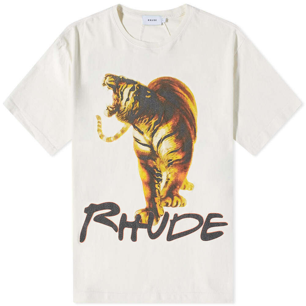 RHUDE TIGER TEE WHITE