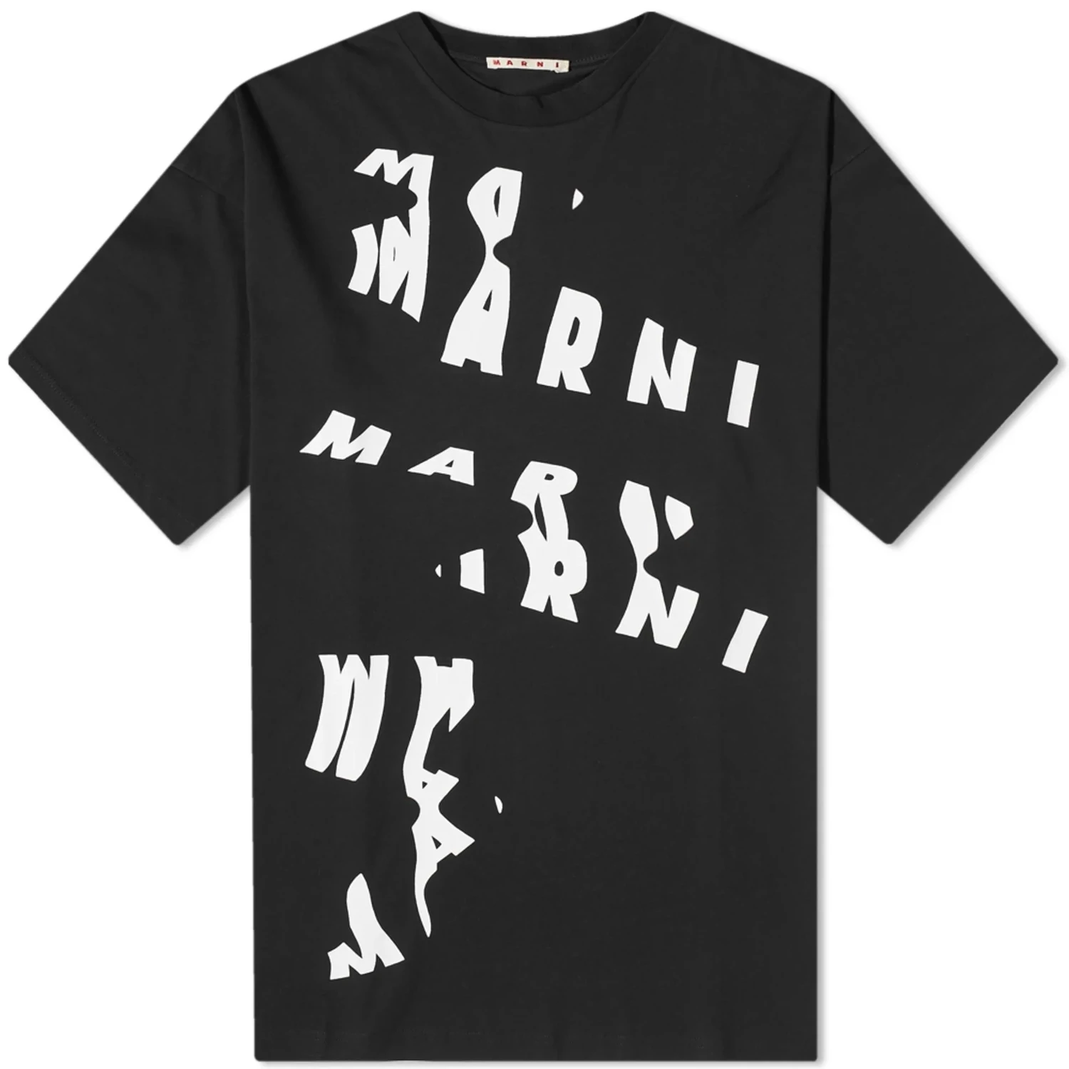 MARNI SCANNED LOGO TEE BLACK