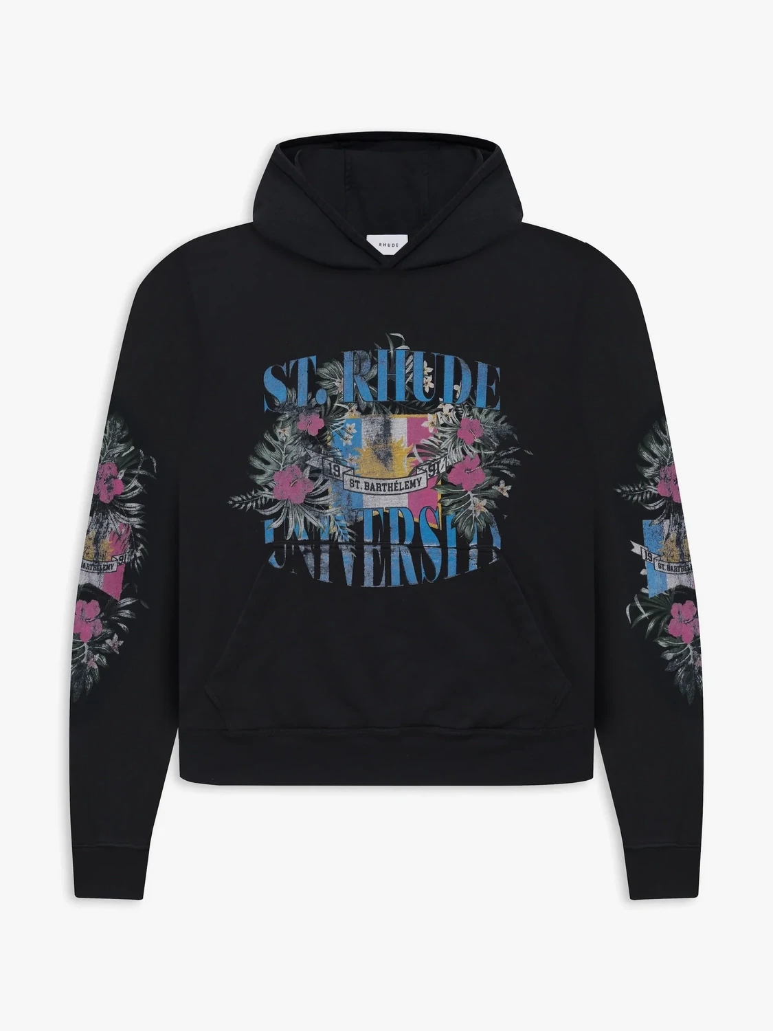 RHUDE ST. RHUDE UNIVERSITY LOGO HOODIE