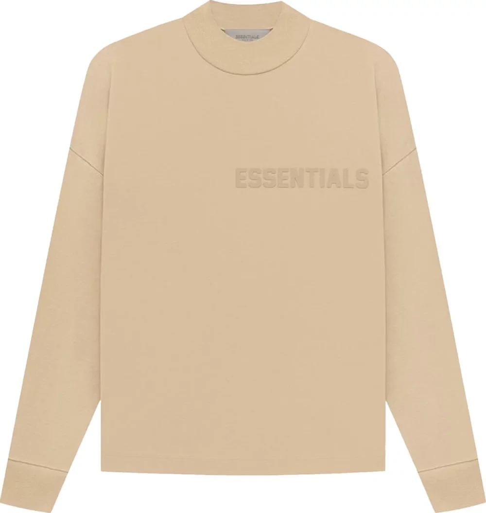 ESSENTIALS L/S TEE SAND