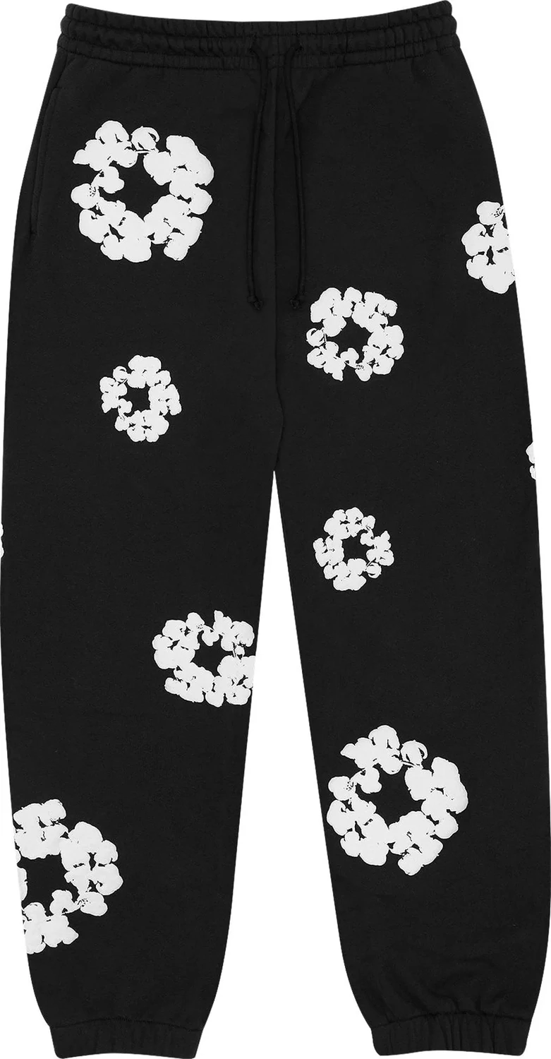 DENIM TEARS THE COTTON WREATH SWEATS BLACK