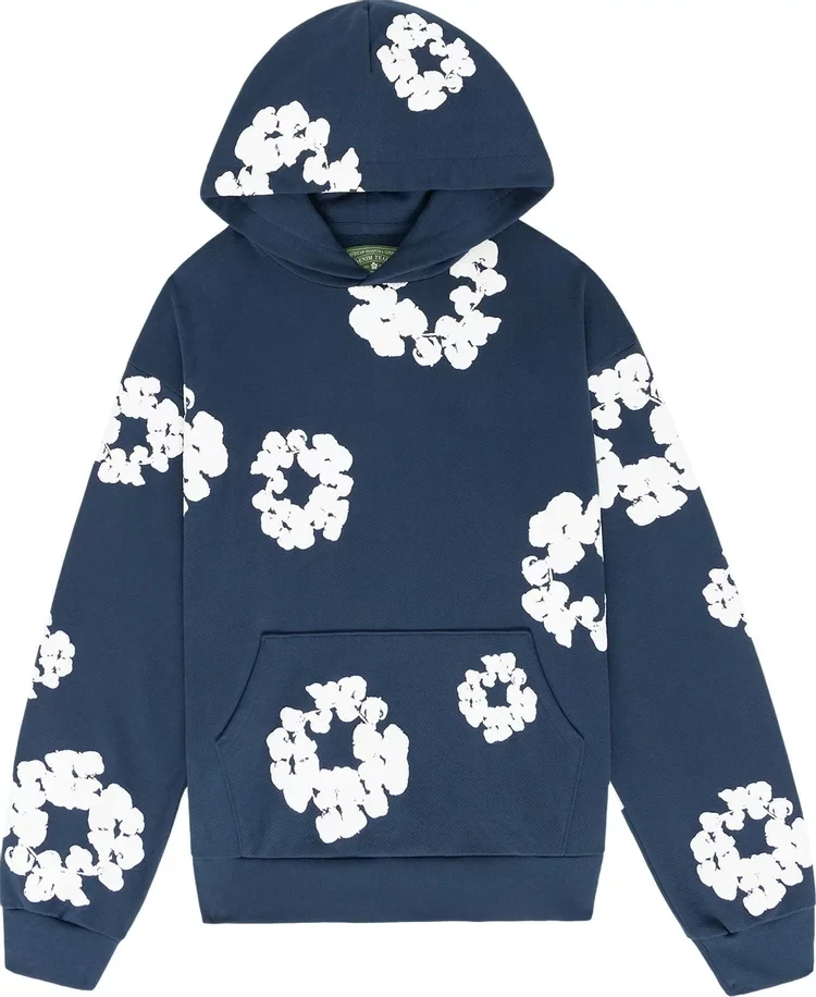 DENIM TEARS COTTON WREATH HOODIE NAVY