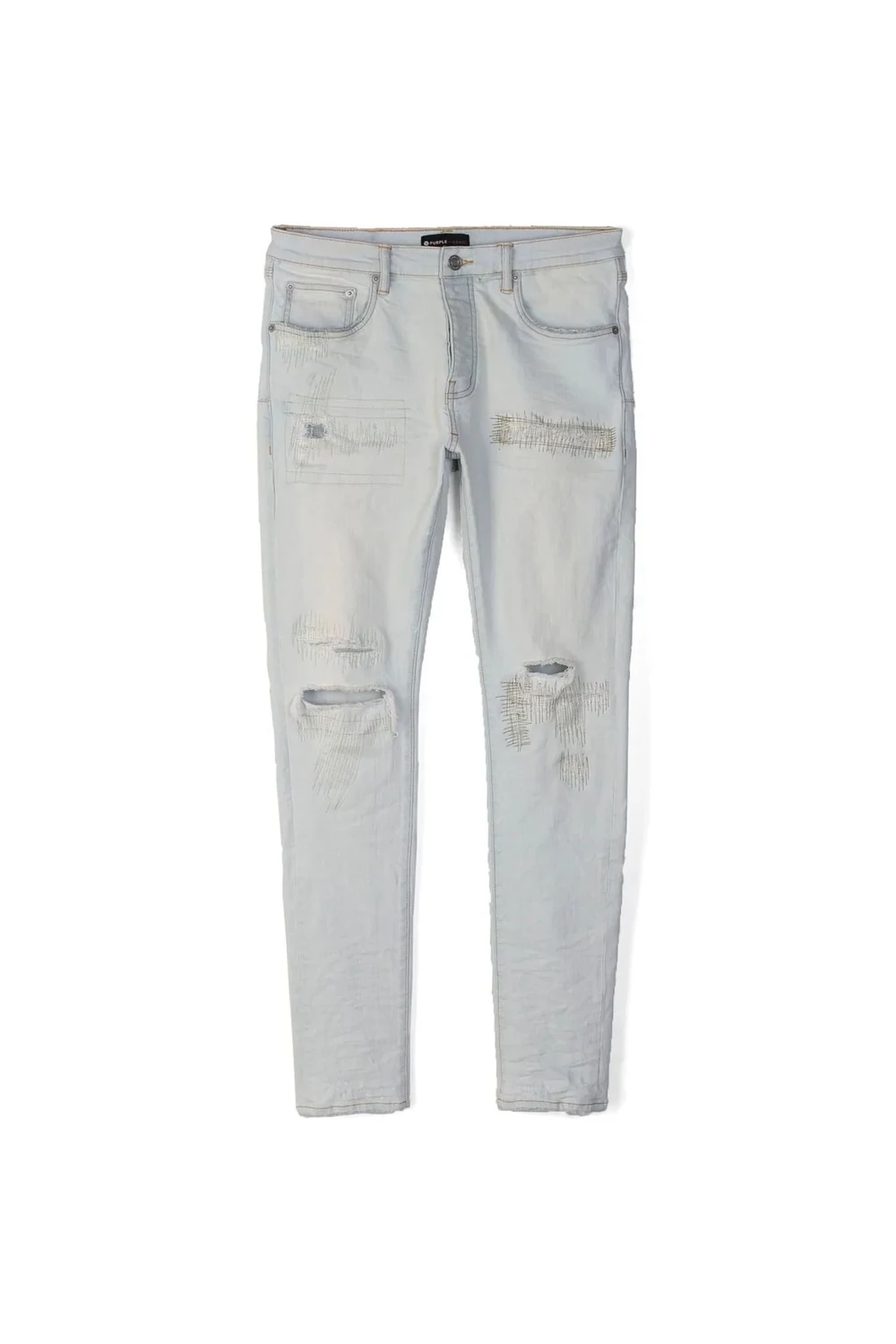 PURPLE BRAND SUPER LIGHT INDIGO DISTRESS JEAN