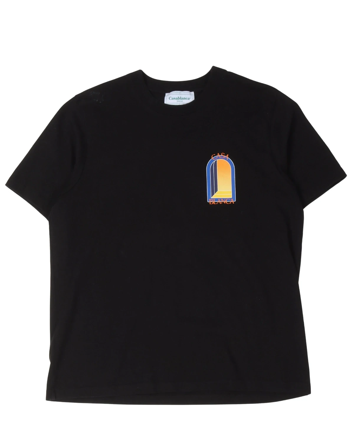 CASA BLANCA L&#39;ARCHE DE JOUR PRINTED TEE BLACK