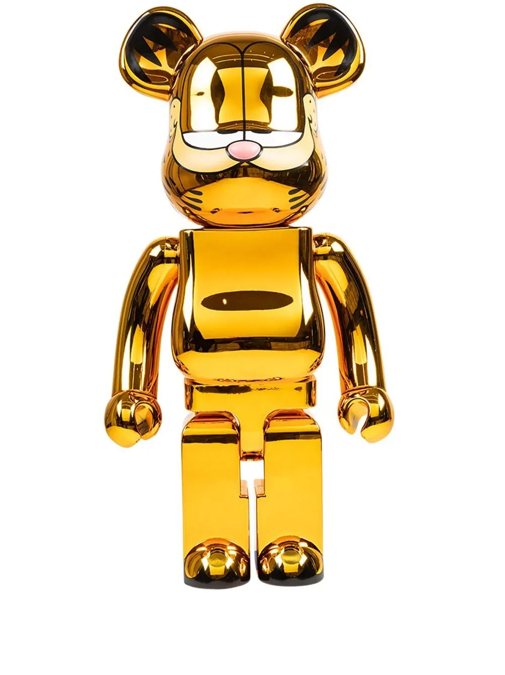 BEARBRICK GARFIELD GOLD CHROME VERSION 1000%