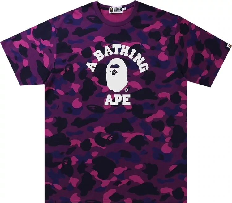 BAPE COLOR CAMO COLLEGE TEE PURPLE