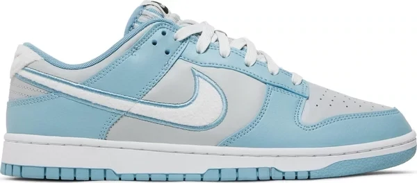 NIKE DUNK LOW FLEECE SWOOSH WORN BLUE