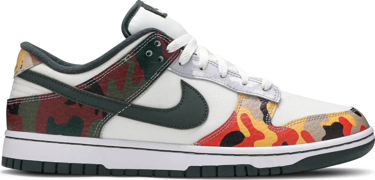 NIKE DUNK LOW WHITE MULTI CAMO