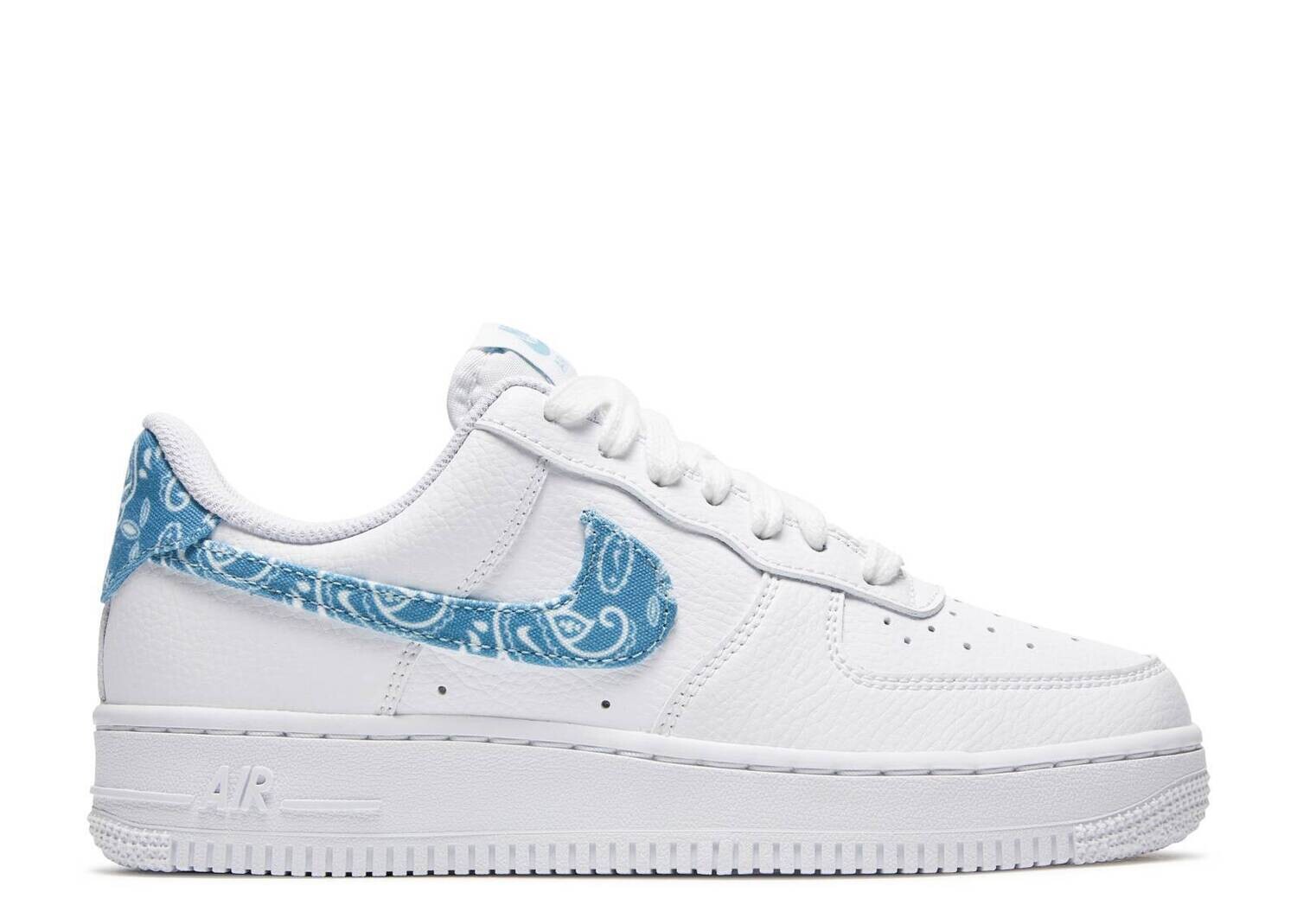 AF 1 LOW 07 ESSENTIAL WHITE WORN BLUE PAISLEY