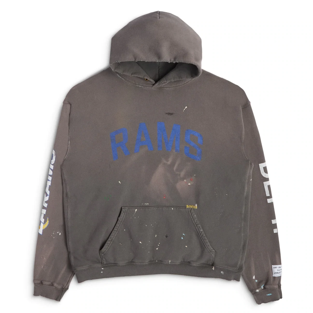 GDXLA RAMS 90&#39;S VINTAGE HOODIE WASHED BLACK