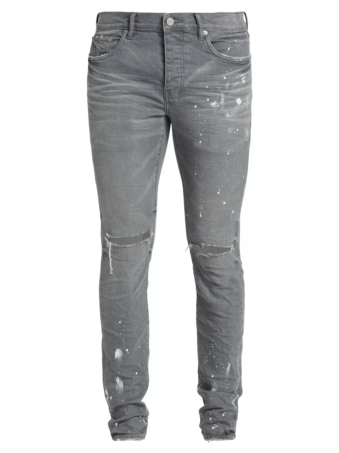 PURPLE GREY PAINT DISTRESSED JEAN