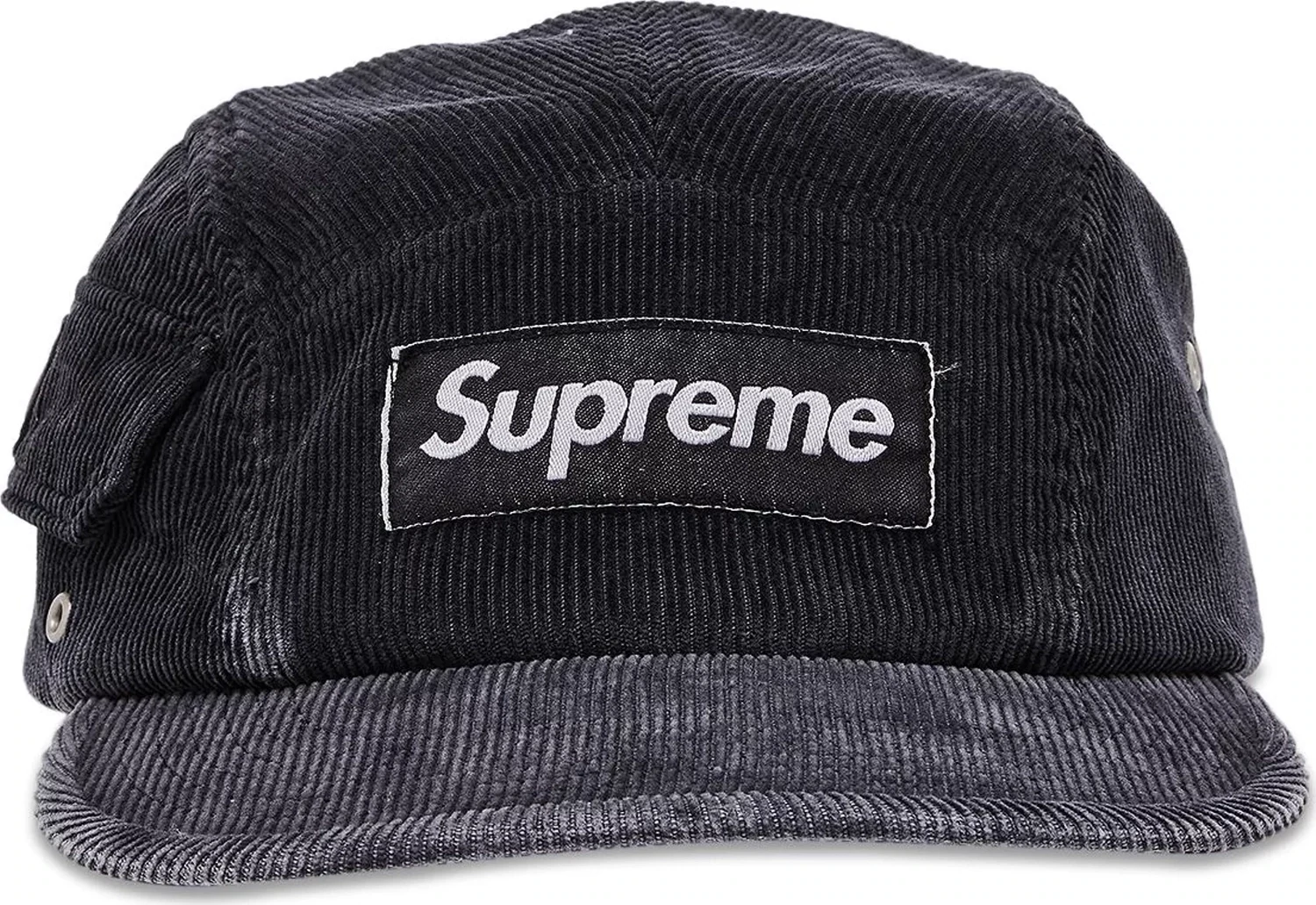 SUPREME CORDUROY POCKET CAMP CAP BLACK