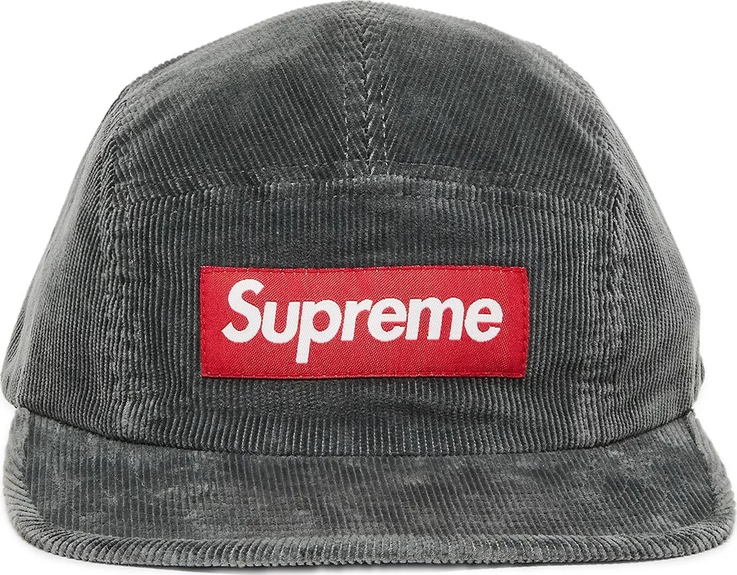 SUPREME CORDUROY CAMP CAP CHARCOAL