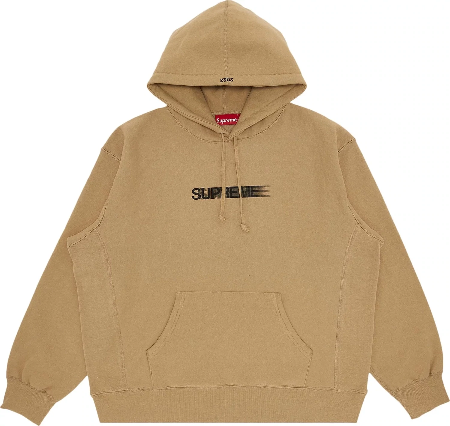 SUPREME MOTION HOODED SWEATSHIRT DARK TAN