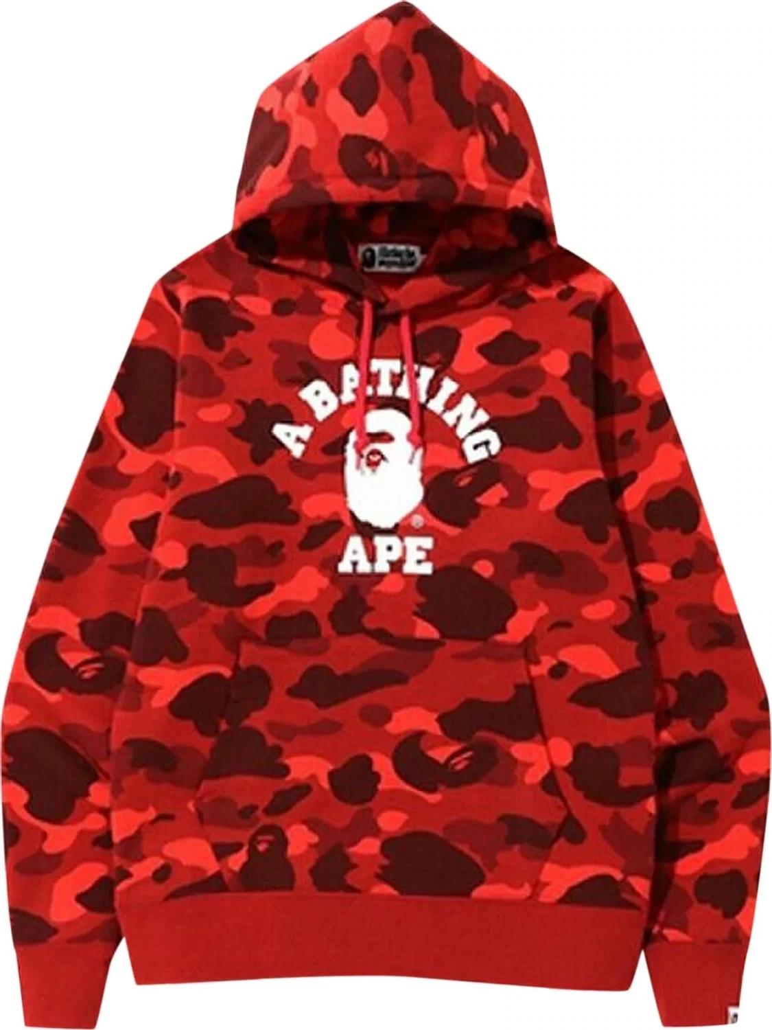 BAPE RED COLOR CAMO COLLEGE HOODIE