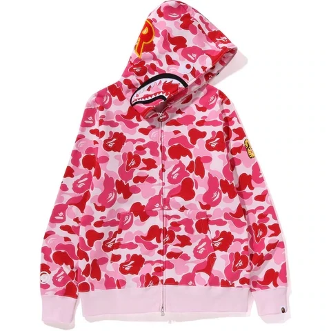 BAPE ABC CAMO SHARK FULL ZIP PONR PINK