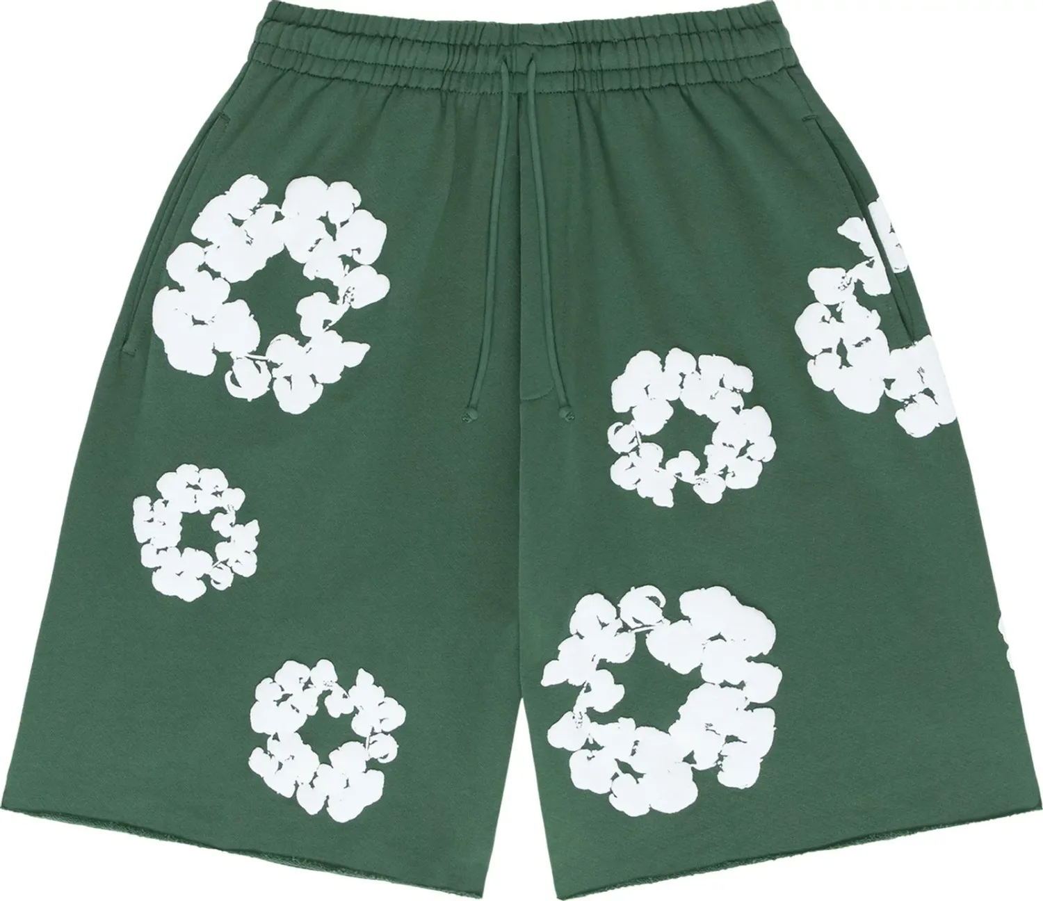 DENIM TEARS THE COTTON WREATH SHORTS GREEN