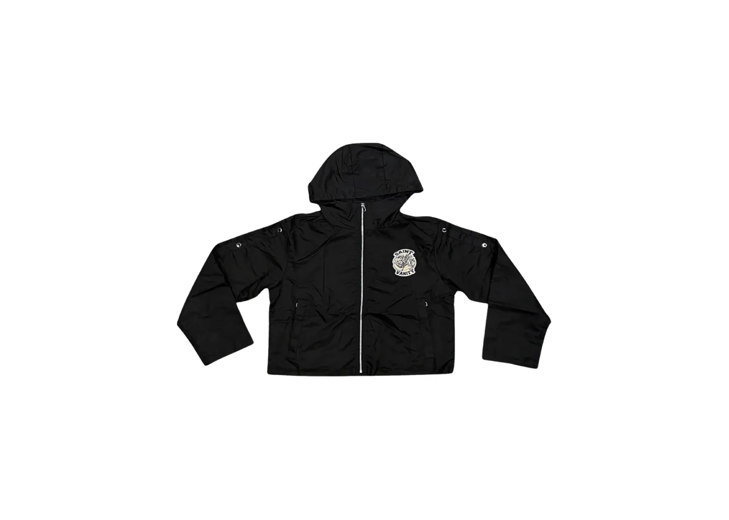 SAINT VANITY HOODED NYLON TRACKSUIT BLACK