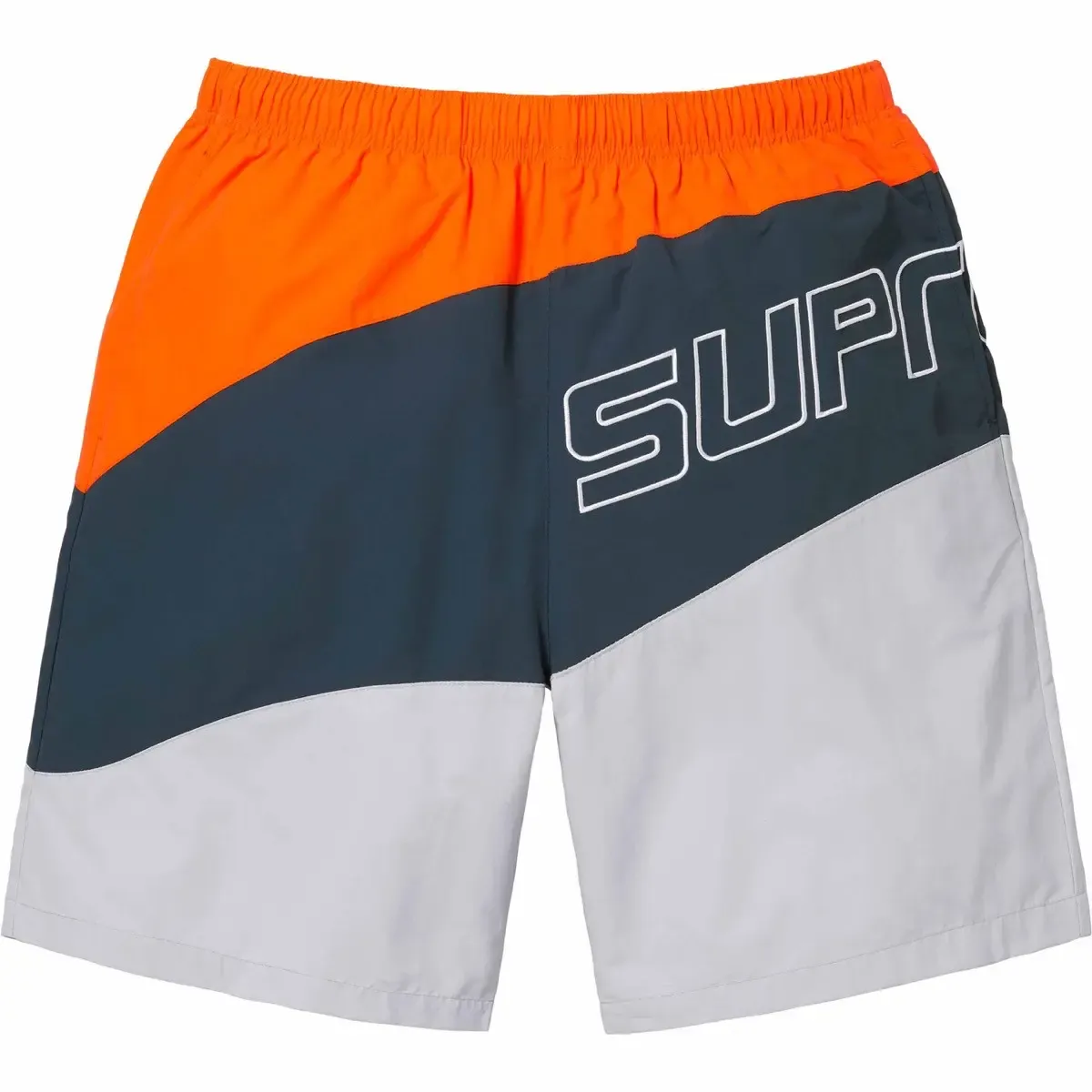 SUPREME CURVE TRACK GREY SHORTS