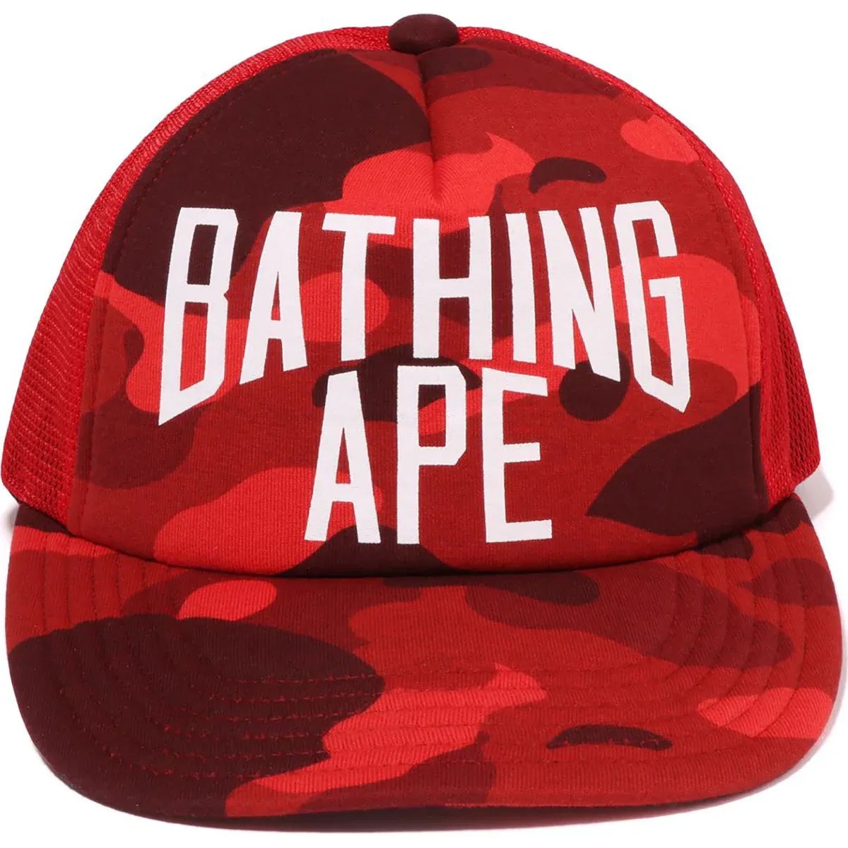 BAPE COLOR NYC LOGO TRUCKER RED