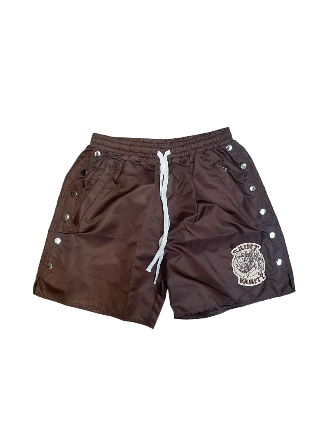 SAINT  VANITY NYLON SHORTS BROWN