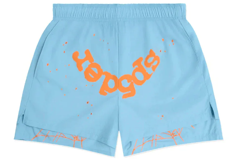 SP5DER OG WEB DOUBLE LAYER SHORT LIGHT BLUE