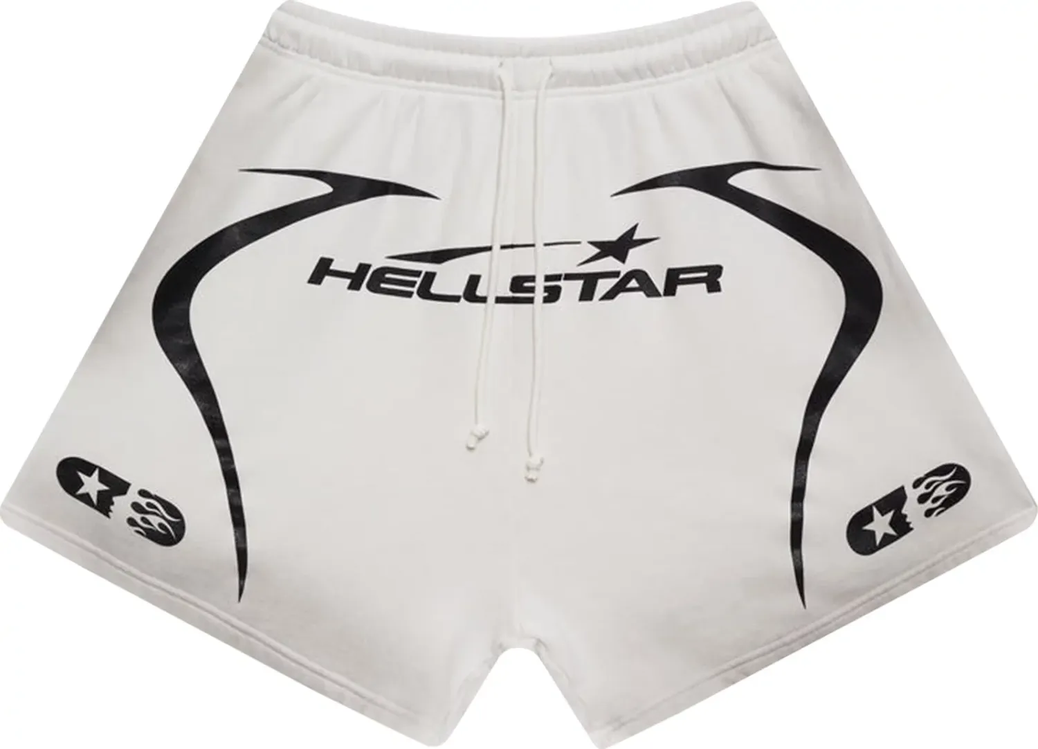 HELLSTAR WHITE  WARM UP SHORTS