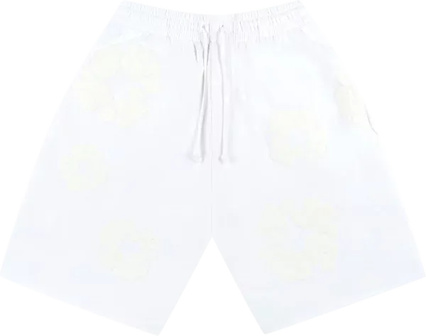 DENIM TEARS THE WREATH &quot;WHITE MONO&quot; SHORTS