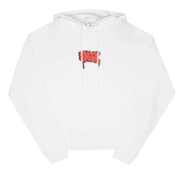 OFF-WHITE GRAFFITI OVER HOODIE WHITE/RED
