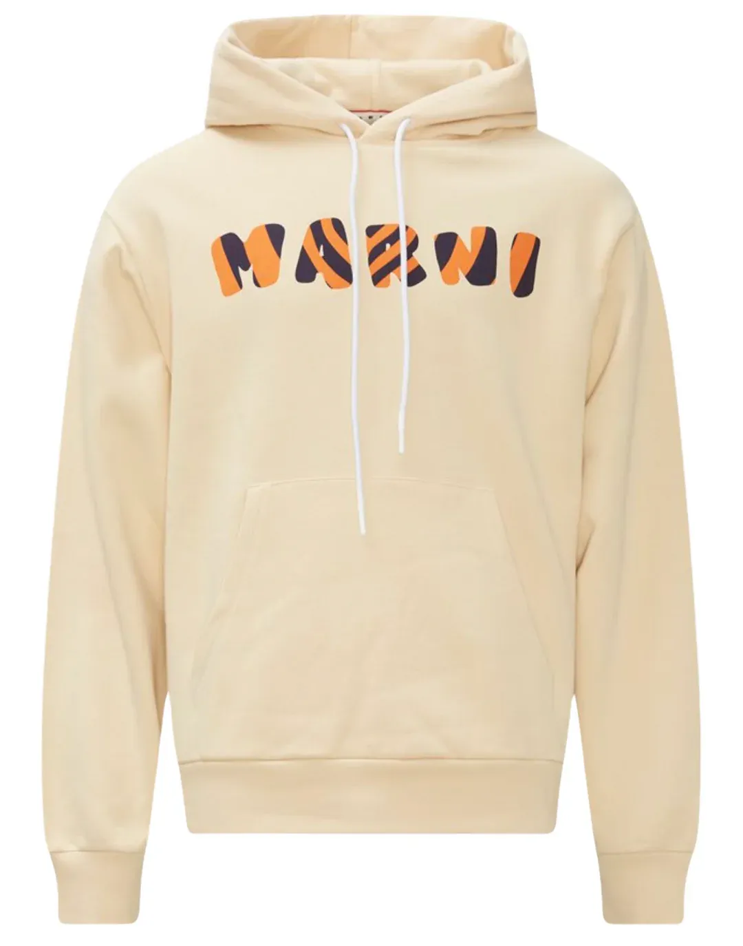 MARNI BEIGE GRAPHIC LOGO HOODIE