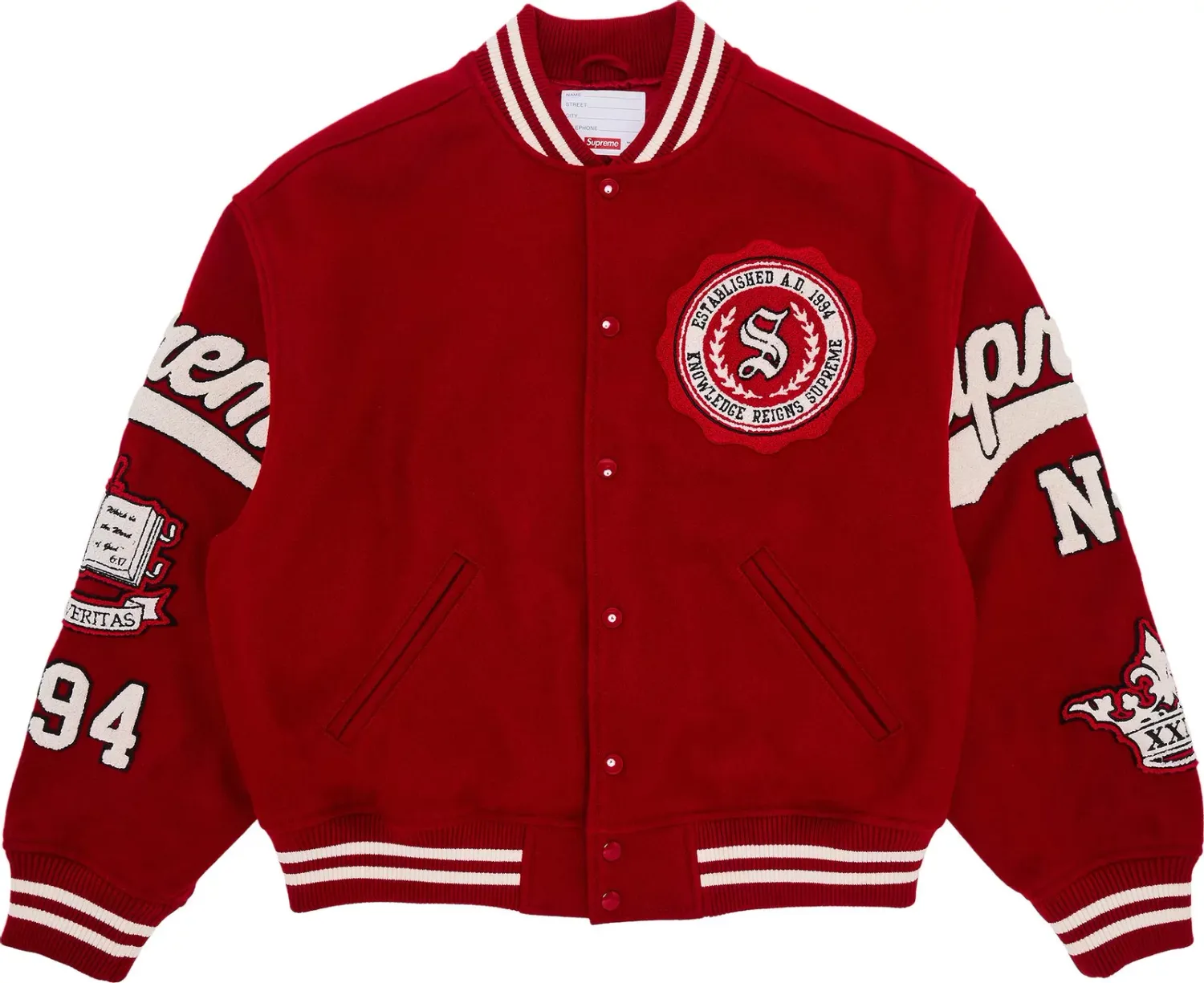 SUPREME VERITAS VARSITY JACKET