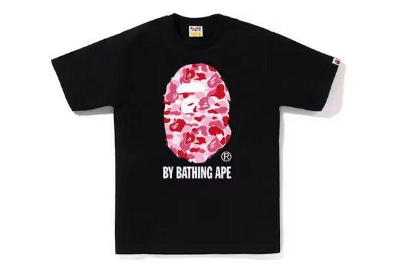 BATHING APE BIG HEAD BLK/PNK CAMO TEE