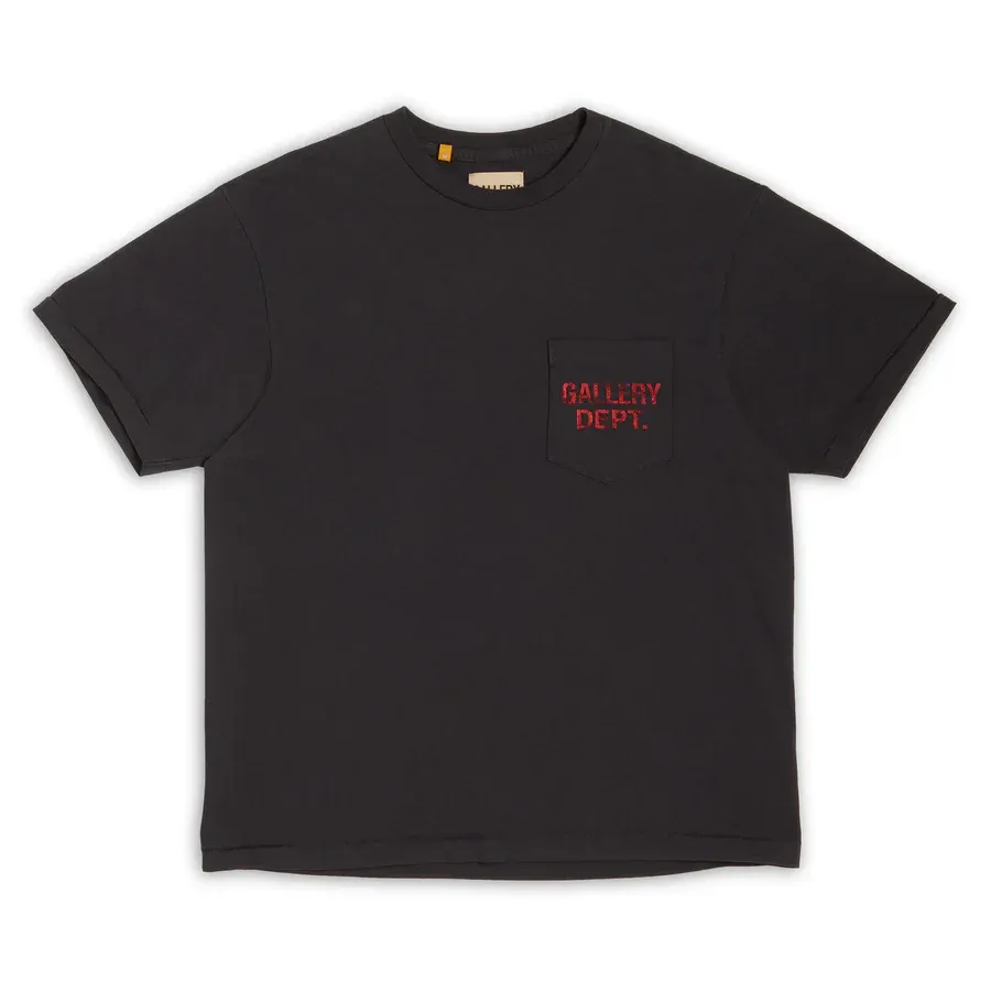 GALLERY DEPT TEE POCKET TEE BLK/RED