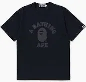 BAPE HEAVY WEIGHT COLLEGE TEE NAVY