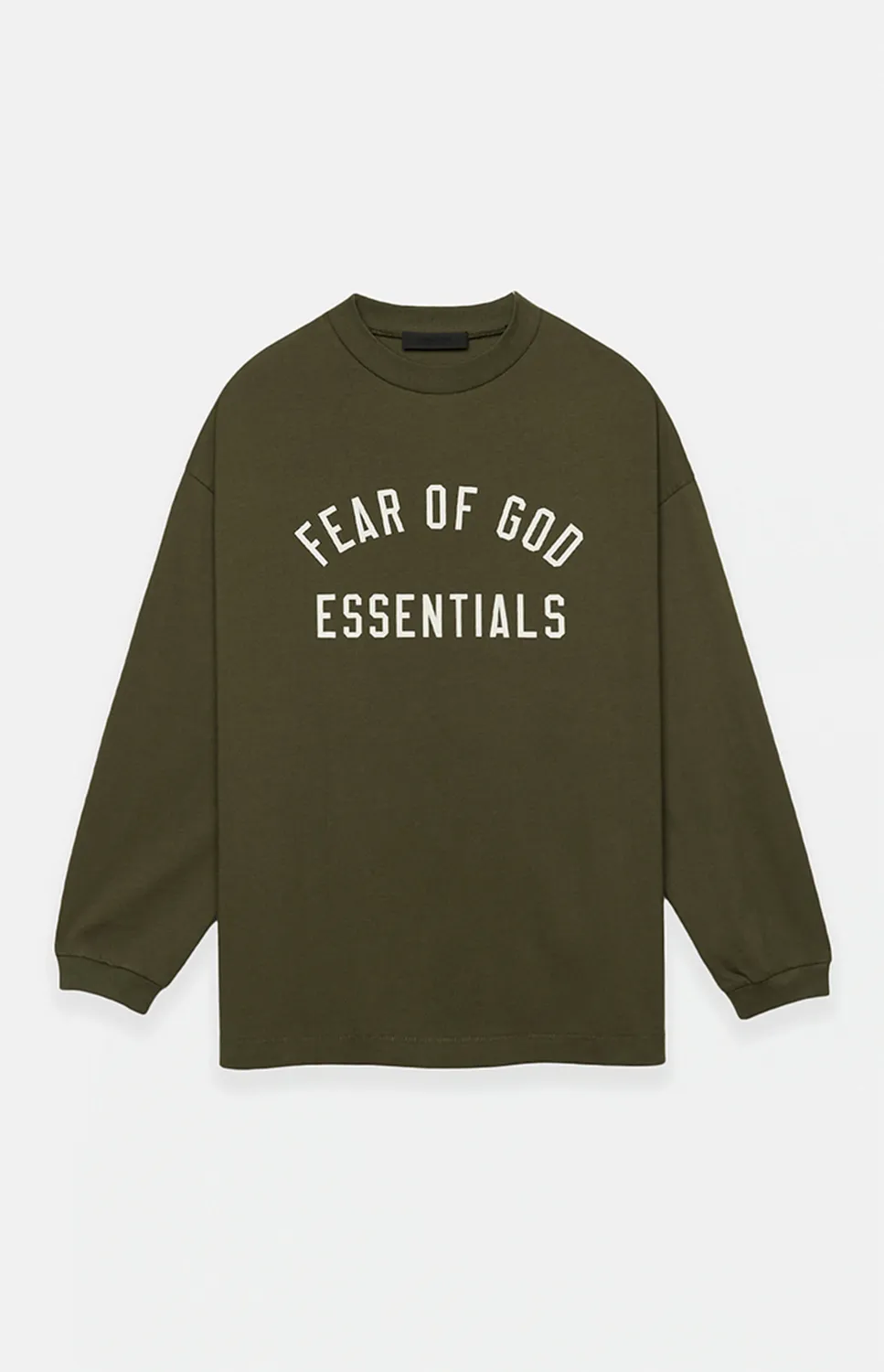 ESSENTIALS JERSEY LONG SLEEVE TEE OLIVE